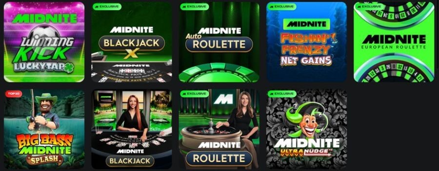 Midnite exclusive casino games