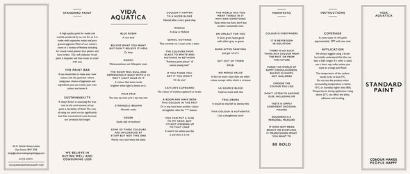 Vida Aquatica Color Card